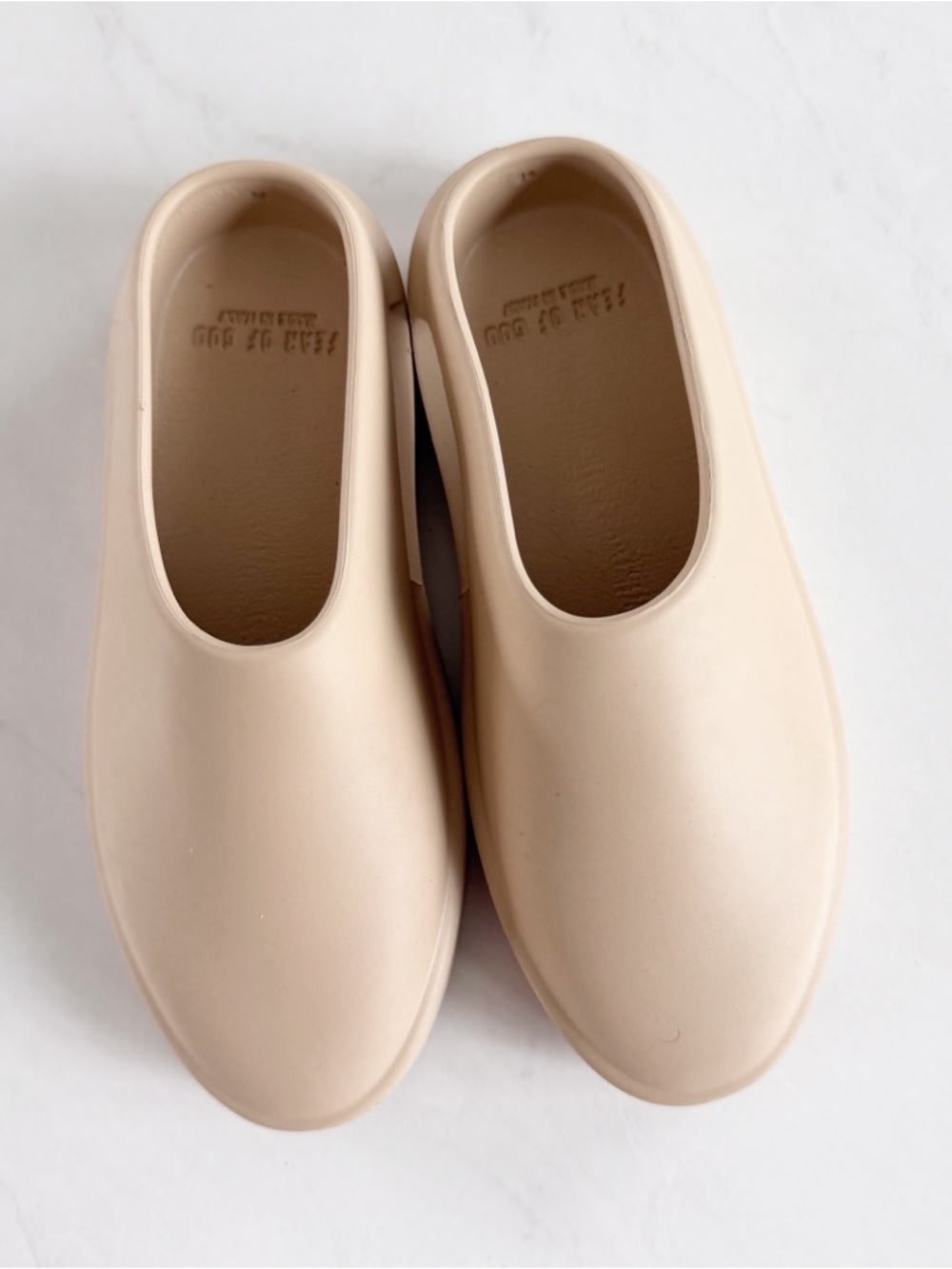 Fear of God Kids Beige Slip-On Clogs